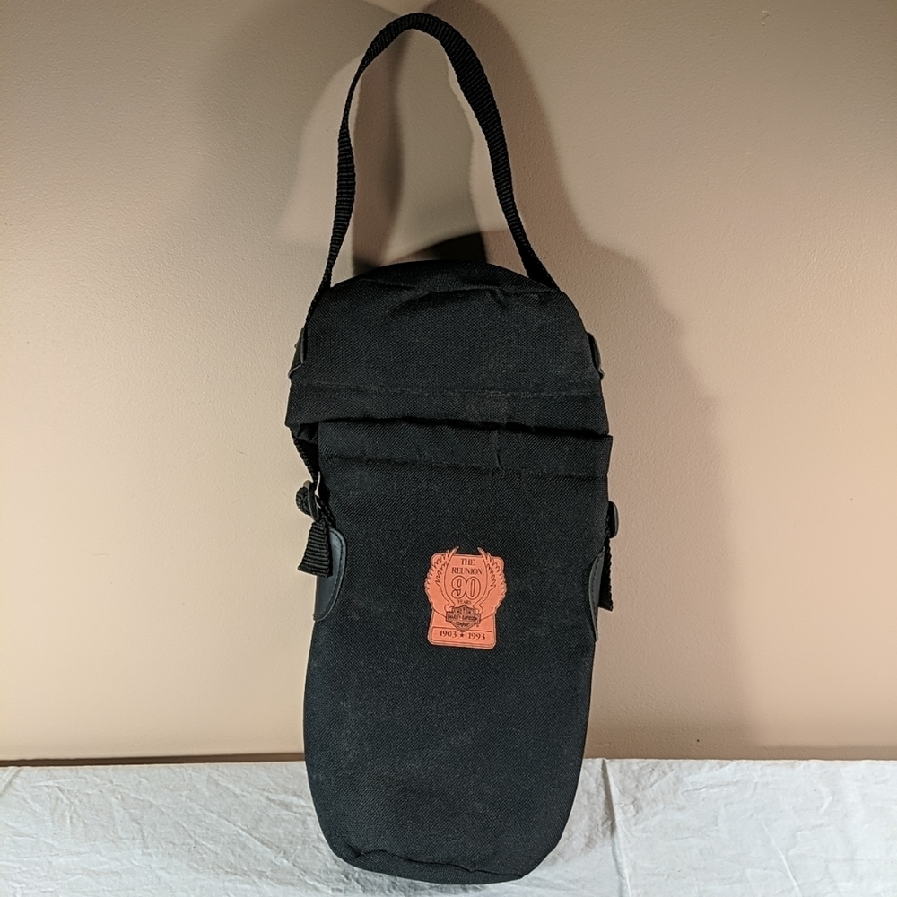 Harley Davidson 90 years Reunion Mini Travel Cooler Bag Wine 1903-1993 Black